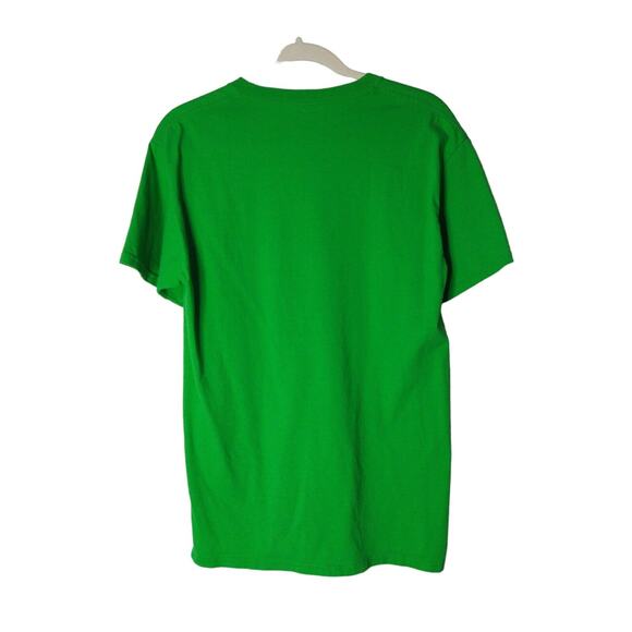 Lucky Unicorn Cat Meme Graphic T-Shirt Green Mens Medium Cotton - Picture 4 of 6